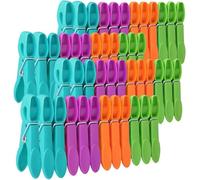 12 Pack Heavy Duty Clothes Pegs - Durable Plastic Laundry Clips with Non-Slip Grip & Strong Spring - Ideal for Washing Line, Indoor & Outdoor Use