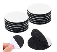 12 Pack Heavy Duty Hook and Loop Dot, Self Adhesive Dots Tapes,Round Sticky Adhesive Pads,Black Self Coins for School, Home, Office,Velcro Sticky Pads (Round 50mm