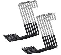 12 Pack Heavy Duty Rafter Hooks for Hanging Vinyl Coated Large S Hooks for Hanging Ladder Bike Hangers Garage Storage Organizer Black
