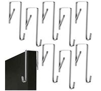 12 Pack Heavy Duty Stainless Steel Door Hanger and Door Hooks Adjustable Over The Door Hook for Clothes Hanging Hats Keys Towels Coats Handbags