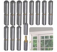 12 Pack Heavy Duty Weldable Barrel Hinges, Steel Hinges for Gates, Trailer Ramps, Swing Doors, Detachable Design, 3.94×0.55