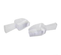 12 Pack High Transparency Plastic Scoops for Ice Grains Sand Tea Candy Confectionery Lightweight Multi-Purpose Utility Shovel Kitchen Tool Set Clear(Large size)
