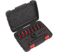 12 Pack Impact Socket Bit & Accessories Set - 3/4" Square Drive Chrome Moly