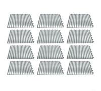 12 Pack Interlocking Anti-Slip Drainage Floor Mats, 30x30cm Grey PP Shower Mats for Garage, Garden, Kitchen and Bathroom(Gray)