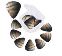 12 Pack Jupiter Landscape Guitar Picks with Organizer Storage Box, 3 Different Thickness Celluloid Plectrums for Acoustic Guitar, Bass, Ukulele, Includes 0.46mm, 0.71mm, 0.96mm