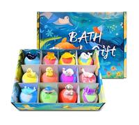 12 Pack Kids Bath Bombs with Surprise Toys Inside Ocean Theme Bath Bomb with Hidden Sea Creature Toys Natural Scented for Girls & Boys Fun Shower Time