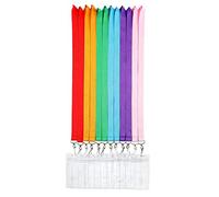 12 Pack Lanyards with Waterproof ID Badge Holders, 6 Assorted Colors (2 of Each) - Durable Neck Straps for Cruise, Students & Office