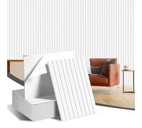 12 Pack Large Acoustical Wall Panels, Sound Proof Panels for Wall, 16 x 12 x 0.4 Inches Self-Adhesive Acoustical Soundproof Panels,Acoustic Treatment for Home Office Recording Studio White