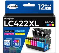 12 Pack LC422XL Ink Cartridges Compatible with Brother LC422 XL LC-422XLVAL | Ink Multipack Compatible with Brother MFC-J5340DW MFC-J6940DW MFC-J5740DW MFC-J5345DW MFC-J6540DW (Black/Yellow/Cyan/Magenta)