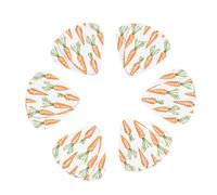 12 Pack leaf Carrot Pattern white Guitar Picks, Bass Electric Acoustic Guitar Ukulele Accessories Includes Thin Medium Heavy Guitar Picks Plectrums with Organizer Storage Box