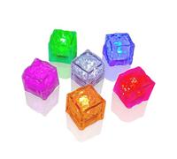 12 Pack Light Up Bath Toys Water Activated LED Glowing Ice Cubes for Kids Toddlers Baby Bath Time Fun 7 Colour Changing Fast Flash & Breathing Modes Disposable Sensory Play