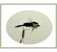 12 pack Long Shank Green Montana Nymph Fishing Flies. Mixed Sizes 10-12