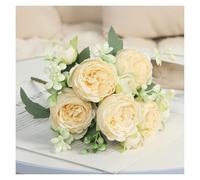 12-pack Luxury Artificial Peony Bundles For Lifelike Home Décor & Wedding Centerpieces, Silk Flowers Arrangements With Flexible Stems(Yellow)