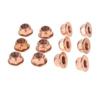 12 Pack M8 Copper Exhaust Hex Lock Nut Compatible With BMW 3 Series E30 Head Stud Turbo Bolt A1201420072