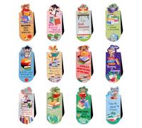 12 Pack Magnetic Bookmark, Cute Animals Book Marks for Children/Kids, Inspirational Quotes Bookmarks, Magnet Book Mark for Girls Boys