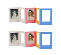 12 Pack Magnetic Picture Photo Frame for Polaroid, 2x3 Mini Fridge Photo Compatible with Instax, Acrylic Refrigerator Magnet Frame Holder (Gray, Pink, Yellow, Blue)