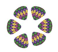 12 Pack Mardi Gras4 Guitar Picks, Bass Electric Acoustic Guitar Ukulele Accessories Includes Thin Medium Heavy Guitar Picks Plectrums with Organizer Storage Box
