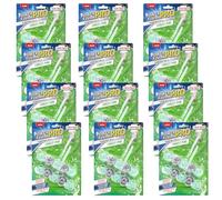 12 Pack Max Flush 5 Forest Pine Toilet Rim Block Cleaner (Twin Pack), Clear Water Toilet Rim Block with Anti-Limescale, Cleaning Foam, Dirt Protection and Extra Freshness