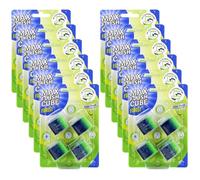 12 Pack Max Flush Cube Toilet Cleaning Blocks - Coloured Water Cistern, Powerful Limescale Remover, Foaming Action Toilet Cleaner, Long-Lasting Fresh Fragrance In-Cistern Toilet Freshener - Forest