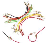 12 Pack Mini Bungee Cords With Hooks 10 Inch Small Adjustable Rubber Stretchy Heavy Duty Short Elastic Bungee Cord For Luggage Roof Rack Hang Outdoor Tent Tarp Bike Car Rv Camping Tool Cargo Accessory