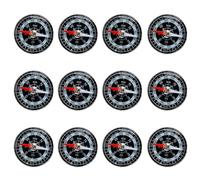 12 Pack Mini Button Compass - Compact Magnetic Direction Finder for Hiking, Camping, Scouting & Outdoor Navigation - Bulk Set for Groups & Expeditions