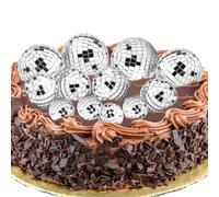 12-Pack Mini Disco Ball Cake Toppers - Disco Balls Decorations for Cakes, Cupcakes & Party Décor, Birthday, Wedding & Holiday Celebrations
