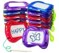 12 Pack Mini Magnetic Drawing Board for Kids, Party Favor Backpack Keychain