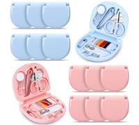 12 Pack Mini Sewing Kit Mini Travel Sewing Kit with Threads Scissors | Needles Button Basic Portable Emergency Sewing Repair Kit for Beginner DIY Supplies Traveler Business Hotel Charity Homeless
