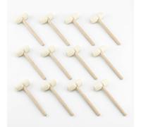 12 Pack Mini Wooden Mallets for Chocolate Heart Smash, 5.5 Inch Small Hammers for Breakable Heart, Seafood Cracker, Dessert Cake & Valentine Party Favors