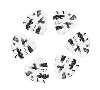 12 Pack Monochrome Flying Ravens Guitar Picks, Bass Electric Acoustic Guitar Ukulele Accessories Includes Thin Medium Heavy Guitar Picks Plectrums with Organizer Storage Box