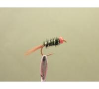 12 pack Mullet Bach Hot Head Nymph Fishing Flies. Mixed Sizes 10-12