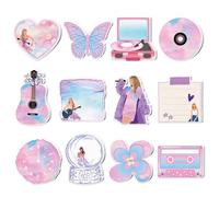 12 Pack Music Lovers Sticky Notes Set The Singer Sticky Notespad Swift Note Pads Sticky Notes for Checklist Desk Accessoriess Office Supplies Pretty Notepad for Music Lovers Gift