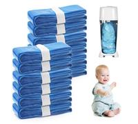 12 Pack Nappy Bin Refill, 4.5m Diaper Pail Disposal Bags Odour-Free Nappy Bin Liners Compatible with Tommee Tippee, Angelcare, Diaper Genie, Twist & Click for Nursery and Travel