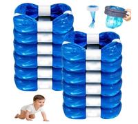 12 Pack Nappy Bin Refills, 4.5m Smell Proof Diaper Bins Pail Disposal Bags, Diaper Pail Refill Bags Hold 320 Diapers,Compatible with Tommee Tippee, Angelcare, Genie, Munchkin, for All Models Bin