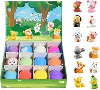 12 Pack Natural Bath Bombs for Kids with Mega Bubbles & Surprise Inside,Ocean Bath Bombs with Toys Inside,Easter Basket Stuffers for Boys & Girls (Zodiac Animals)