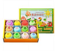 12-Pack Natural Organic Bath Bomb Gift Set, Plant Extract Essential Oil Fizzies with Hidden Surprise Figures, Colorful High-Foam Moisturizing Bombs for Kids Dry Skin & Gifting