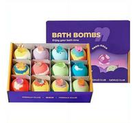 12-Pack Natural Organic Bath Bomb Gift Set, Plant Extract Essential Oil Fizzies with Hidden Surprise Figures, Colorful High-Foam Moisturizing Bombs for Kids Dry Skin & Gifting