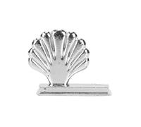 12 Pack Nautical Place Card Holder - Silver Seashell Design, Metal Table Number Name Card Photo Holders for Beach Weddings, Coastal Parties, Nautical Themed Events