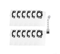12-Pack Non-Woven Dust Bags for Kärcher WD2 Plus, WD3, SE4002 with Brush | 12-Pack Non-Woven Vacuum Dust Bags with Cleaning Brush, High Capacity Filtration for Deep Clean Home Maintenance
