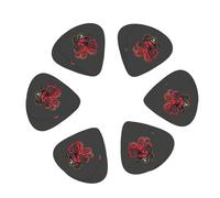 12 Pack Octopus Pirate Illustration Guitar Picks, Bass Electric Acoustic Guitar Ukulele Accessories Includes Thin Medium Heavy Guitar Picks Plectrums with Organizer Storage Box