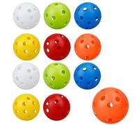 12 Pack of 40mm Air Flow Hollow Golf Practice Balls - Lightweight Plastic Golf Balls for Swing Training, Driving Range, and Outdoor Games - Perfect for Adults & Kids