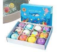 12 Pack of Bath Bombs for Kids with Surprise Toy Inside, Fun Kids Safe Handmade Natural Bubble Spa Bath Ball, Baths Bombs Presents for Kid Relaxation Self Care SPA Home Travel Bathroom