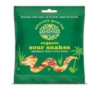 12 Pack of Biona Organic Sour Snakes 75 g