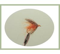 12 pack of Dry Orange Bobs Bits Fishing Flies. Mixed Sizes 12, 14, 16