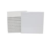 12 Pack of Glossy White Glazed Ceramic Tiles for Alcohol Ink Painting, Decorating, Arts & Crafts, 4.25 x 4.25 Inch Square, Ready-to-Paint Ceramics