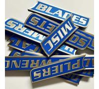 12 Pack of Magnetic Toolbox Labels, 3D Printed Drawer Tags, Adhesive Utility Cabinet Tag Reusable Tool Box Organizer Label, Easy to Read Professional Organization Quick Identifying(Blue)