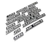 12 Pack of Magnetic Toolbox Labels | 3D Printed Tool Box Labels Magnet | Adhesive Utility Cabinet Tags | Reusable Metal Tool Box Drawer Tags Easy Tools Organization for Mechanics, Diyers