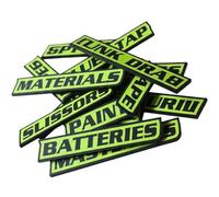 12 Pack of Magnetic Toolbox Labels, Magnetic Toolbox Labels, 3D Reusable Label for Easy Tool Organization for Tool Chests, Cabinets, Garage Drawers, and Steel Surfaces