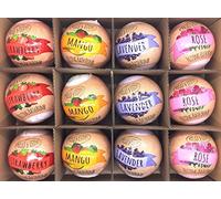 12 Pack of Relax & Revive Fizzy Bath Bombs Mix Fragrance, Mango, Strawberry, Lavender, Rose