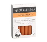 12-Pack Orange Attraction Spell Candles for Rituals & Positive Change | Herbal Magick & Candle Magic Supplies